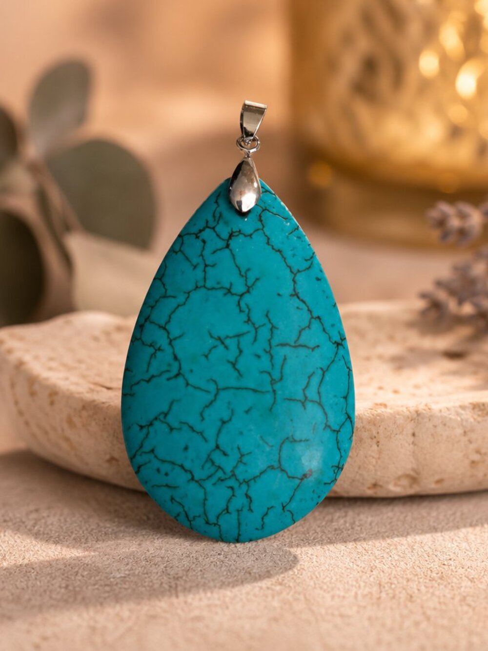 Turquoise Tear Drop Pendant